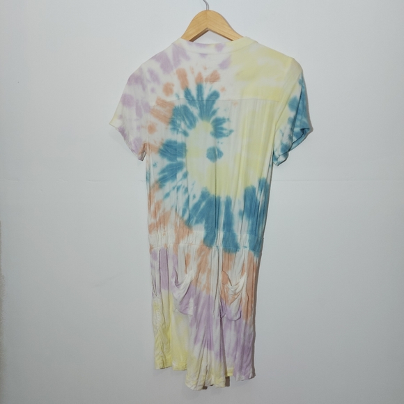 Chaser Tie Dye Heirloom Button Down Romper - Picture 10 of 16